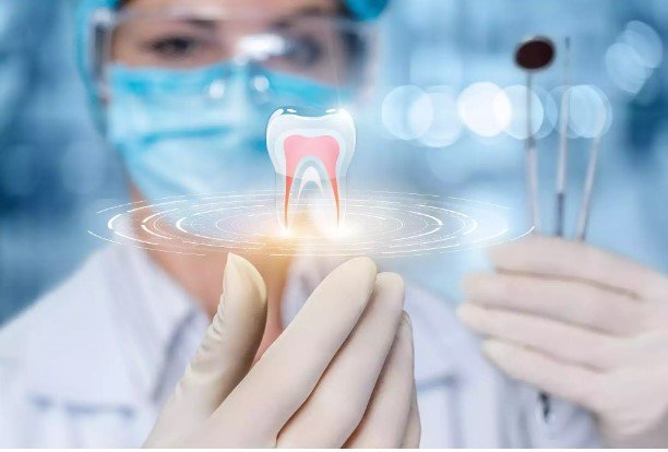 Close-up of woman having dental examination